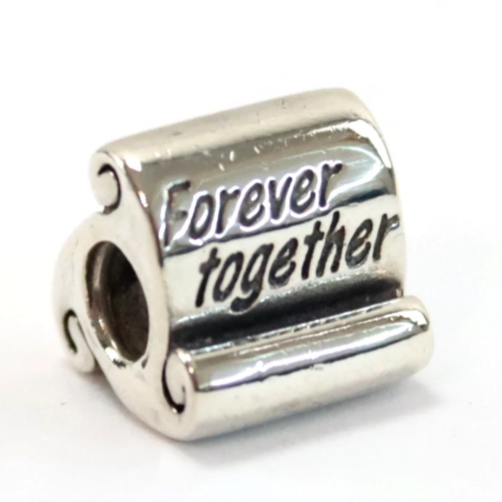 Authentic Pandora Together Forever Scroll Charm 790513 (retired) Valentine gift!
